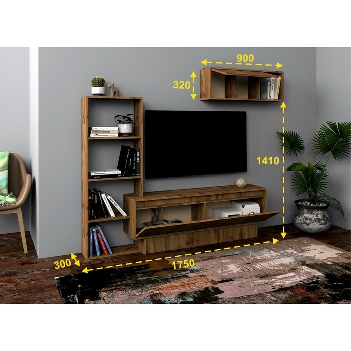 Гостиная "Сенатор-1", 1750 х 300 х 1410, дуб вотан