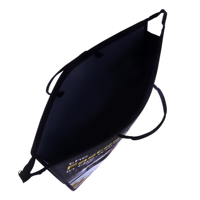 Папка А3, 460 х 345 мм, 50 мм, с ручками, пластиковая, молния сверху, Hatber "Скорость" AMn_32100