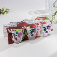 Набор кружек «Розовые лепестки», 250 мл, в подарочной упаковке, 6 шт, микс Набор кружек «Розовые лепестки», 250 мл, в подарочной упаковке, 6 шт, микс