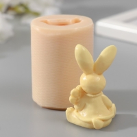 Молд силиконовый "Заяц с цветком" 3,5х3х5,5 см МИКС Молд силиконовый "Заяц с цветком" 3,5х3х5,5 см МИКС