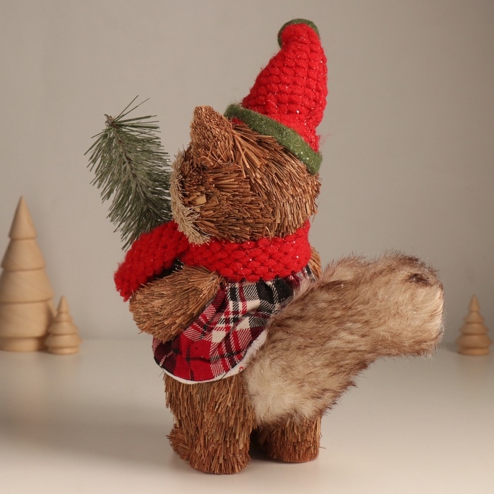 Декор Декор "Енот в колпаке с ёлочкой" 27х12х17 см