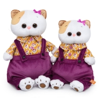 Мягкая игрушка &laquo;Ли-Ли&raquo;, в вельветовом полукомбинезоне, 24 см