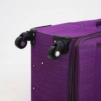 Чемодан большой 95 л (L), отдел на молнии, с расширением, кодовый замок, 4 колеса, наружный карман, цвет фиолетовый Чемодан большой 95 л (L), отдел на молнии, с расширением, кодовый замок, 4 колеса, наружный карман, цвет фиолетовый