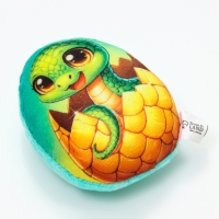 Магнит новогодний мягкий &laquo;Змея в яйце&raquo;, золотая