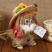 Оберег "Домовой Кроха&raquo;, с подковой, микс