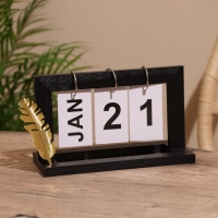 Сувенир вечный календарь, дерево, 2х20х11,5 см, цв. чёрный Сувенир вечный календарь, дерево, 2х20х11,5 см, цв. чёрный