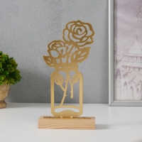 Сувенир металл "Розы в банке" золото 5х11,5х22 см Сувенир металл "Розы в банке" золото 5х11,5х22 см