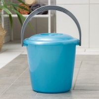 Ведро с крышкой &laquo;Соло&raquo;, 7 л, цвет голубой перламутр