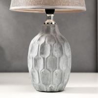 Настольная лампа 16428/1 E14 40Вт светло-серый 22,5х22,5х37 см RISALUX Настольная лампа 16428/1 E14 40Вт светло-серый 22,5х22,5х37 см RISALUX