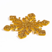 Новый год! Декор &laquo;Снежинки&raquo;, набор 9 шт., цвет золото