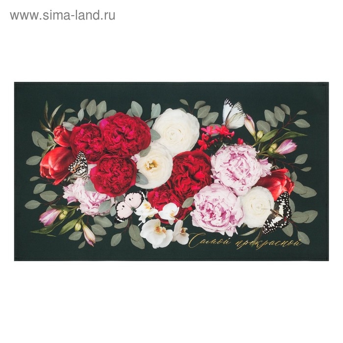 Полотенце "Этель" Flowers  40х73 см, 100% хлопок, саржа 190 г/м2