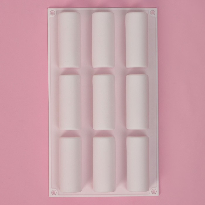 Форма для выпечки Доляна «Сладости. Батончики», силикон, 29,3×17,5×3,5 см, 9 ячеек (8,3×3,2×3,5 см), цвет МИКС Форма для выпечки Доляна «Сладости. Батончики», силикон, 29,3×17,5×3,5 см, 9 ячеек (8,3×3,2×3,5 см), цвет МИКС