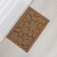 Коврик придверный Доляна &laquo;Камни&raquo;, без окантовки, 38&times;58 см, цвет бежевый
