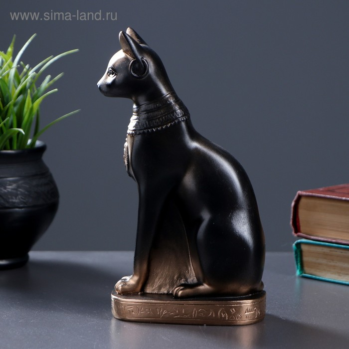 Фигура "Кошка египетская" бронза, 11х20х7см