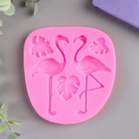 Молд силикон "Фламинго и пальмовые листья" 5 предметов Молд силикон "Фламинго и пальмовые листья" 5 предметов