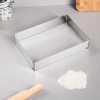 Форма раздвижная для выпечки «Прямоугольная», h-5 см, 18х32 - 26х50 см Форма раздвижная для выпечки «Прямоугольная», h-5 см, 18х32 - 26х50 см