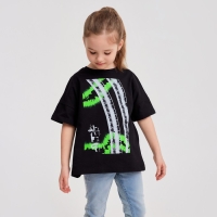 Футболка детская MINAKU Bright, цвет чёрный, рост 146 Футболка детская MINAKU Bright, цвет чёрный, рост 146