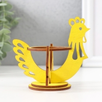 Подставка Пасхальная "Курочка" 9,5х8,5х8,3 см (набор 5 деталей) жёлтый Подставка Пасхальная "Курочка" 9,5х8,5х8,3 см (набор 5 деталей) жёлтый