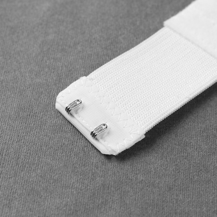 Застёжка-удлинитель для бюстгальтера, 3 ряда 2 крючка, 3,2 &times; 10,5 см, 5 шт, цвет белый