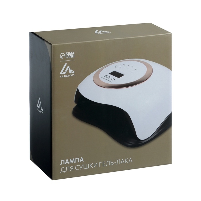 Лампа для гель Luazon LUF-12, UV/LED, 168 Вт, 42 диода, таймер 10/30/60/99 с, бело-золотая Лампа для гель Luazon LUF-12, UV/LED, 168 Вт, 42 диода, таймер 10/30/60/99 с, бело-золотая