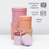 Набор круглых коробок 5 в 1 "Рассвет" 23 х 23 х 25 - 15 х 15 х 15 см Набор круглых коробок 5 в 1 "Рассвет" 23 х 23 х 25 - 15 х 15 х 15 см