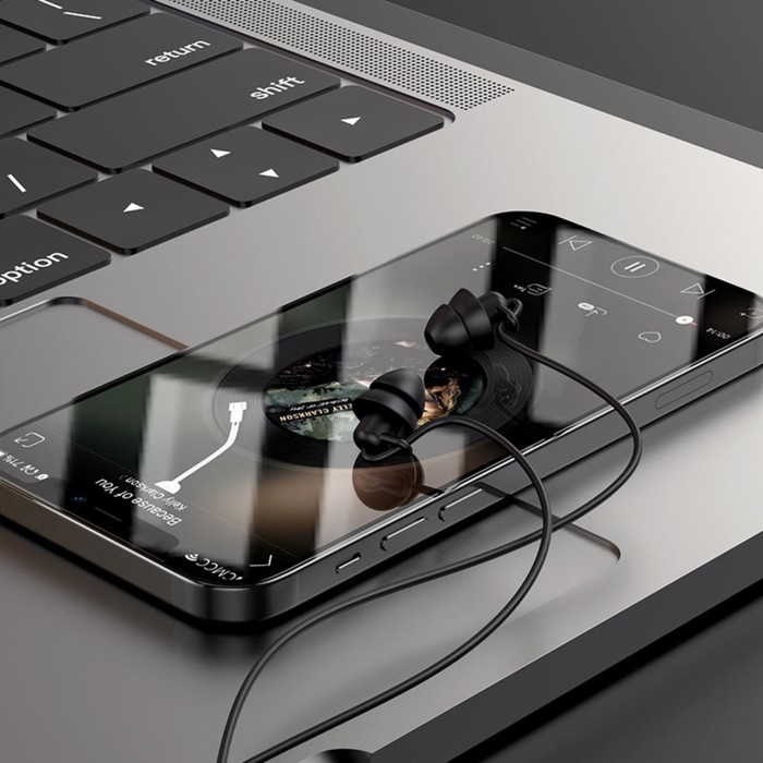 Наушники Hoco M81, проводные, вакуумные, микрофон, 1.2 м, чёрные Наушники Hoco M81, проводные, вакуумные, микрофон, 1.2 м, чёрные