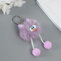 Пушистик на кольце "Косые глазки" сиреневый 9,5х6х6 см Пушистик на кольце "Косые глазки" сиреневый 9,5х6х6 см