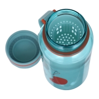 Бутылка для воды, 600 мл, 20 х 7 см, с ситом, голубая Бутылка для воды, 600 мл, 20 х 7 см, с ситом, голубая