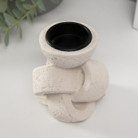 Подсвечник гипс, металл на 1 свечу "Узел" d=3,8 см 8х8,8х10,5 см Подсвечник гипс, металл на 1 свечу "Узел" d=3,8 см 8х8,8х10,5 см