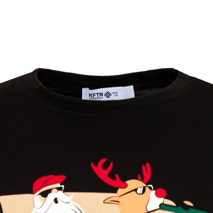 Пижама новогодняя мужская KAFTAN "Chill bro", цвет чёрный, размер 54