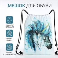 Мешок для обуви на шнурке, цвет белый Мешок для обуви на шнурке, цвет белый