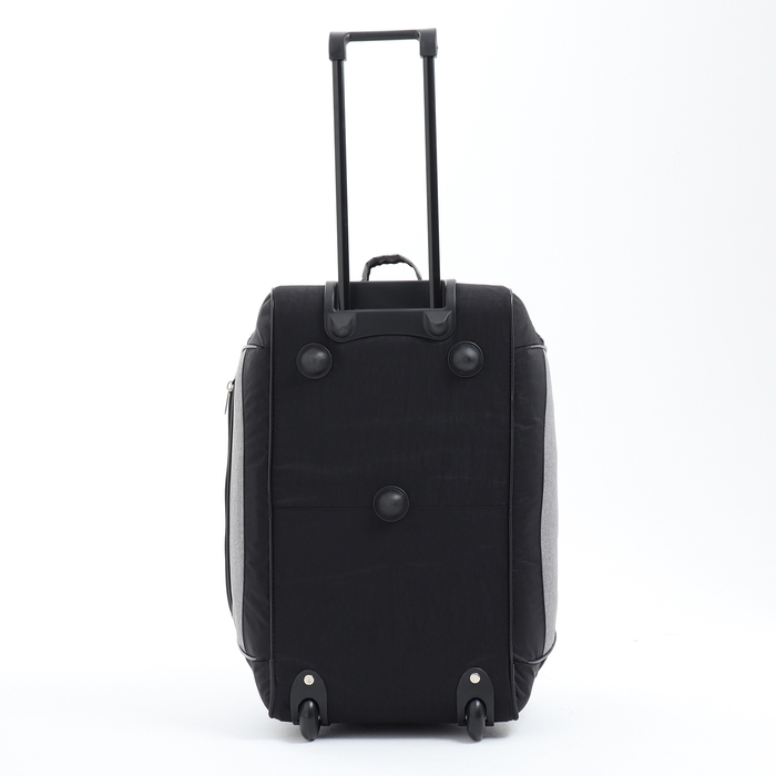 Сумка дорожная на колёсах, отдел на молнии, отдел для обуви, 3 наружных кармана, цвет чёрный/серый
