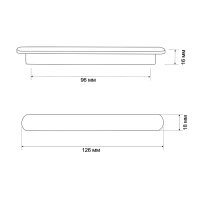 Ручка-скоба CAPPIO RSC021, алюминий, м/о 96 мм, цвет графит