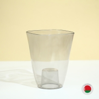 Горшок для орхидей, 1,5 л, 13 &times; 17 см, пластик, прозрачно-серый