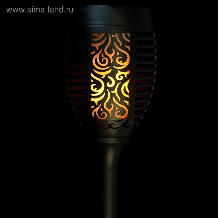 Садовый светильник Uniel на солнечной батарее &laquo;Факел&raquo;, 12 &times; 50 &times; 12 см, эффект пламени