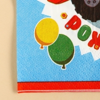 Салфетки бумажные &laquo;С днём рождения&raquo; Синий трактор, 33х33 см, 20 шт., 3-х слойные