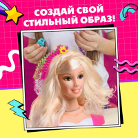 Кукла манекен для создания причесок &laquo;Красотка&raquo;, с накладными прядями и аксессуарами
