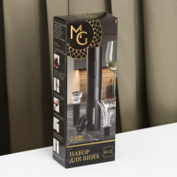 Набор для вина Magistro Opiumор, штопор электрический, аэратор, пробка Набор для вина Magistro Opiumор, штопор электрический, аэратор, пробка