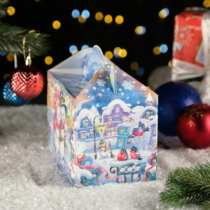 Новый год. Подарочная коробка "Зимняя Фантазия", 20 x 12 x 19 см.