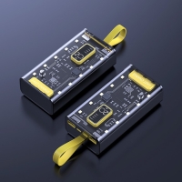 Внешний аккумулятор CRR-33, 20000 мАч, 2USB, Type-C, 2 А, дисплей, чёрный Внешний аккумулятор CRR-33, 20000 мАч, 2USB, Type-C, 2 А, дисплей, чёрный