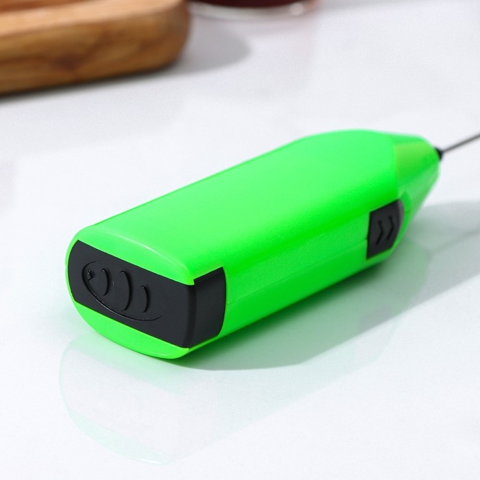 Капучинатор Доляна, 20&times;4&times;2,5 см, 2,5 Вт, цвет зелёный