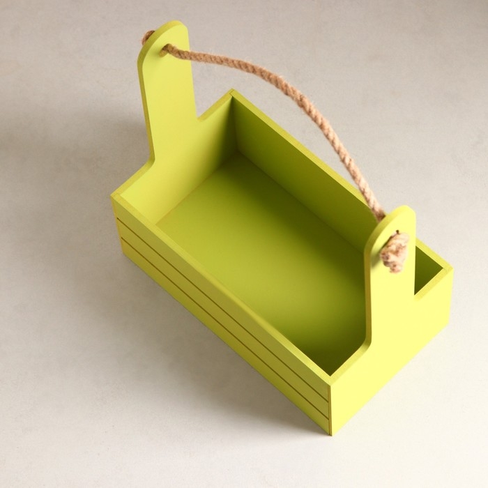 Набор кашпо деревянных 3 в 1 (29&times;18&times;33; 25&times;15&times;30; 21&times;12&times;23) "Аром", Фисташковый