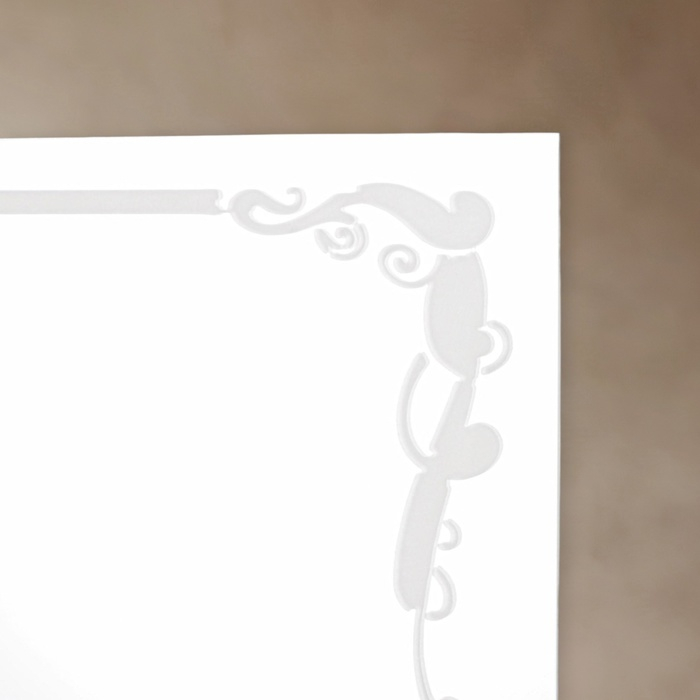 Зеркало &laquo;Винтаж&raquo;, с пескоструйной графикой, настенное, с полочкой, 49&times;68 см