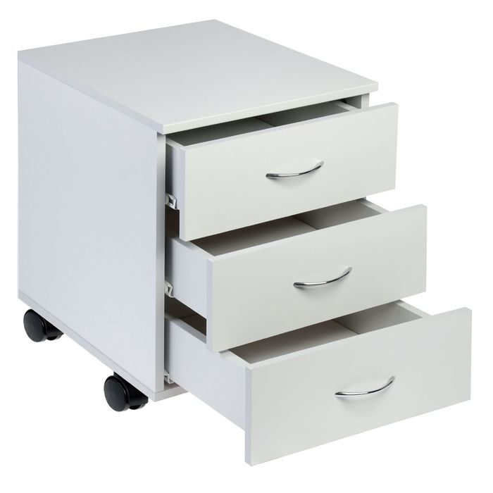 Тумба подкатная на 3 ящика, 410х500х540, Светло серый Тумба подкатная на 3 ящика, 410х500х540, Светло серый