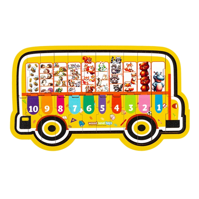 Обучающая игра «Автобус с цифрами» на подложке Обучающая игра «Автобус с цифрами» на подложке