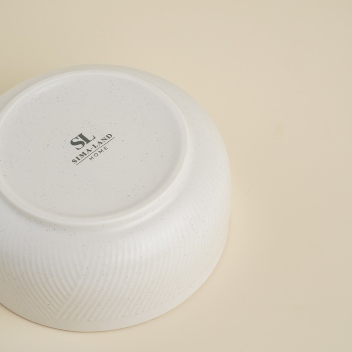 Миска фарфоровая SL Home «Волн в камне», 650 мл, d= 14 см, цвет белый Миска фарфоровая SL Home «Волн в камне», 650 мл, d= 14 см, цвет белый