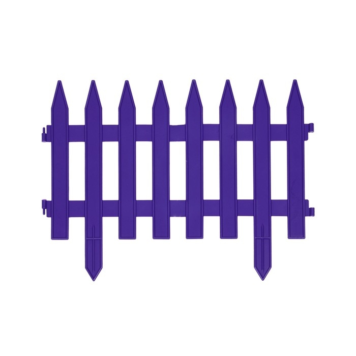 Ограждение декоративное, 35 &times; 210 см, 5 секций, пластик, сиреневое, GOTIKA, Greengo