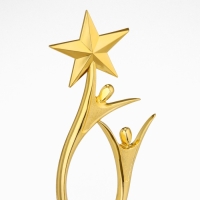 Кубок &laquo;Лучший учитель&raquo;, наградная фигура, подставка камень, 18 х 7 см.