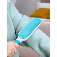 Щётка для удаления шерсти и волос с одежды и мебели с ручкой Доляна, 33&times;7,5&times;5 см, цвет синий