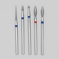 Фрезы алмазные для маникюра, 5 шт, форма и зернистость АССОРТИ Фрезы алмазные для маникюра, 5 шт, форма и зернистость АССОРТИ